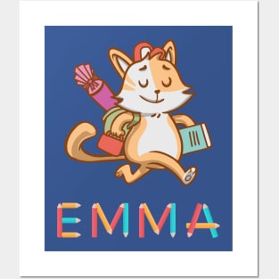 Einschulung Katze Emma Posters and Art